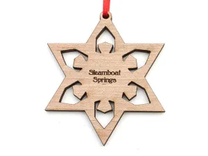 Steamboat Springs Simple Snowflake Ornament B