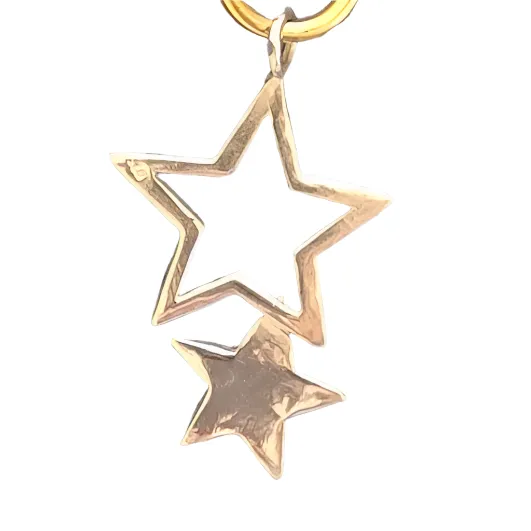 Sterling silver charm on Plexiglass - Star Charm