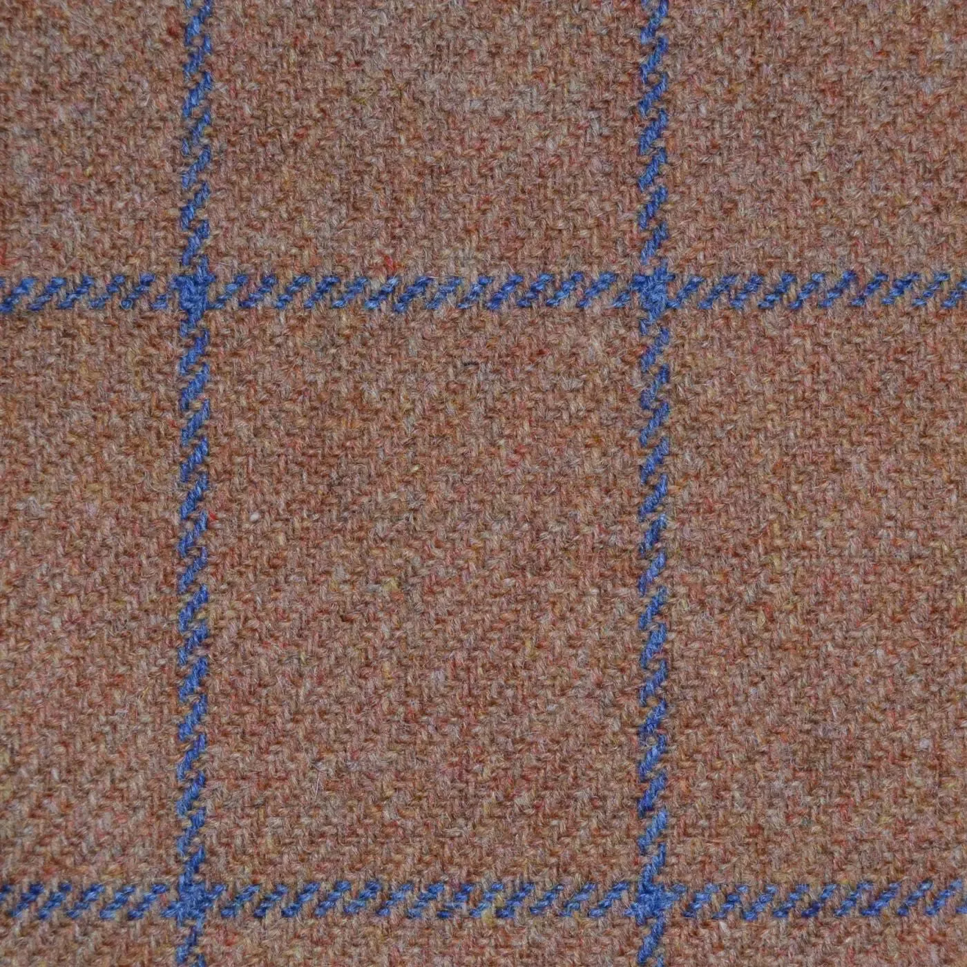 Tan with Blue Check Tweed