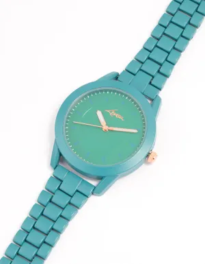 Teal Coloured Oyster Watch