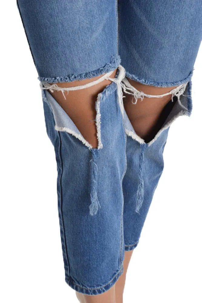 Torn Boyfriend Jeans