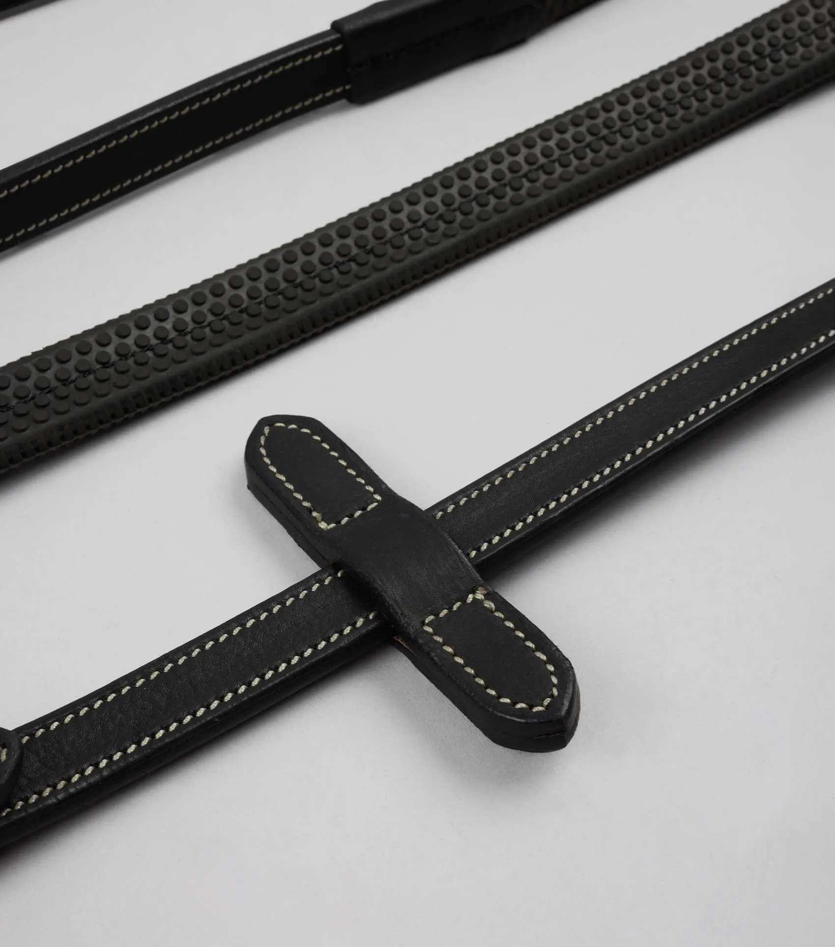 Veneto Rubber Grip Reins Black