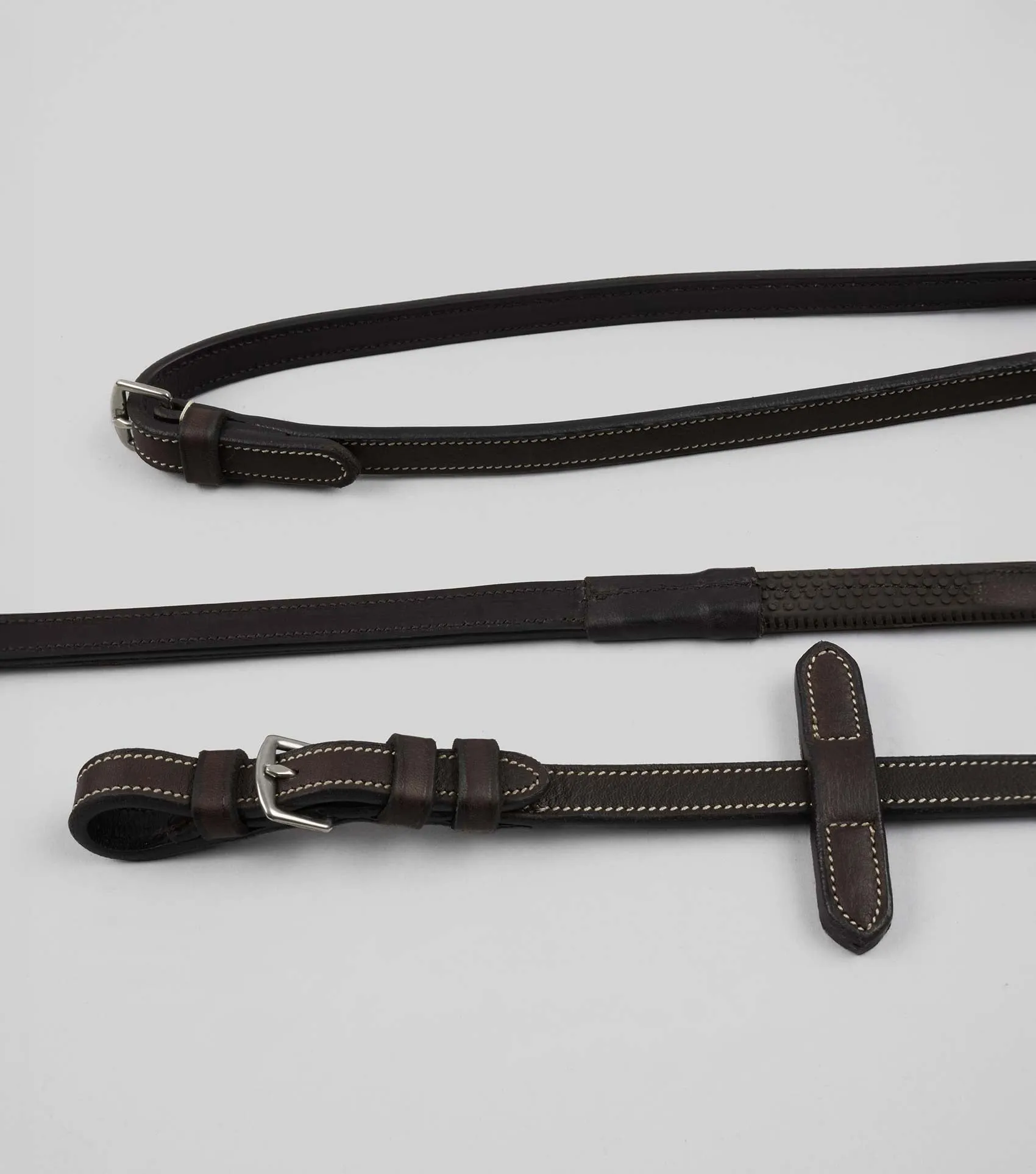 Veneto Rubber Grip Reins Brown