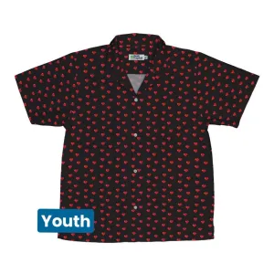 Video Game Hearts Black Youth Hawaiian Shirt