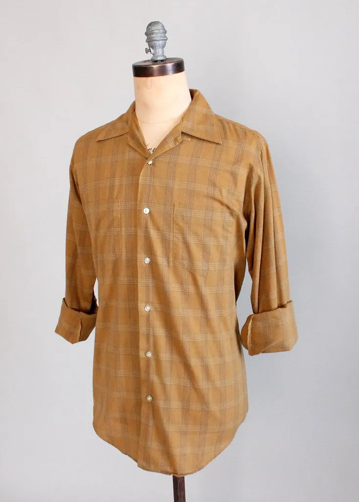 Vintage 1960s Norris Plaid Button Down Shirt