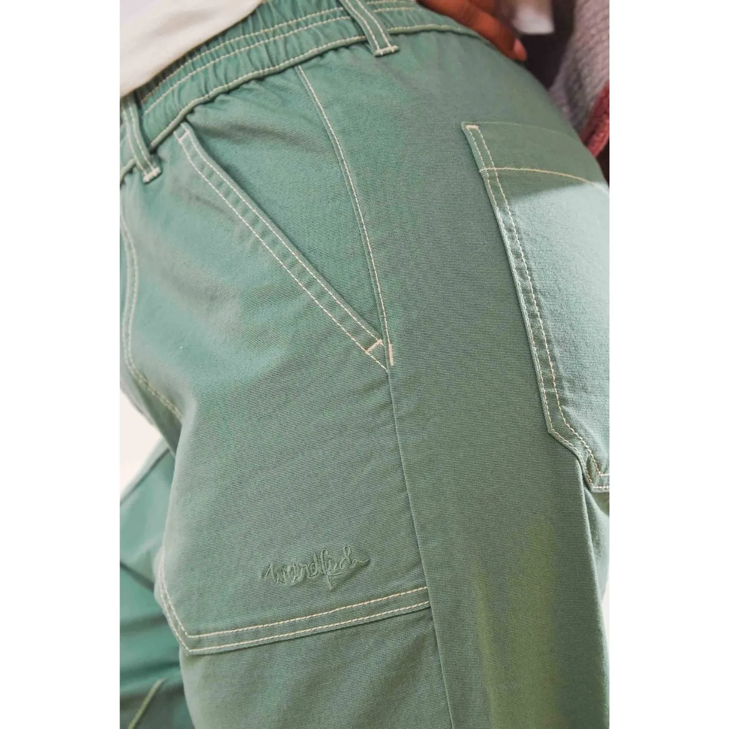 Weird Fish 8 Jade Green Malorri Organic Cotton Trouser