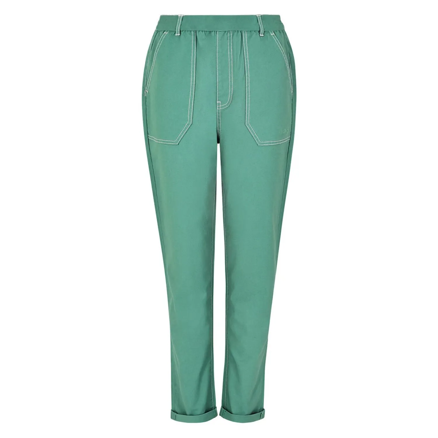 Weird Fish 8 Jade Green Malorri Organic Cotton Trouser