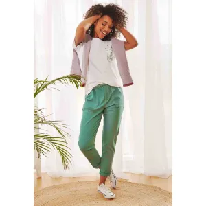 Weird Fish 8 Jade Green Malorri Organic Cotton Trouser