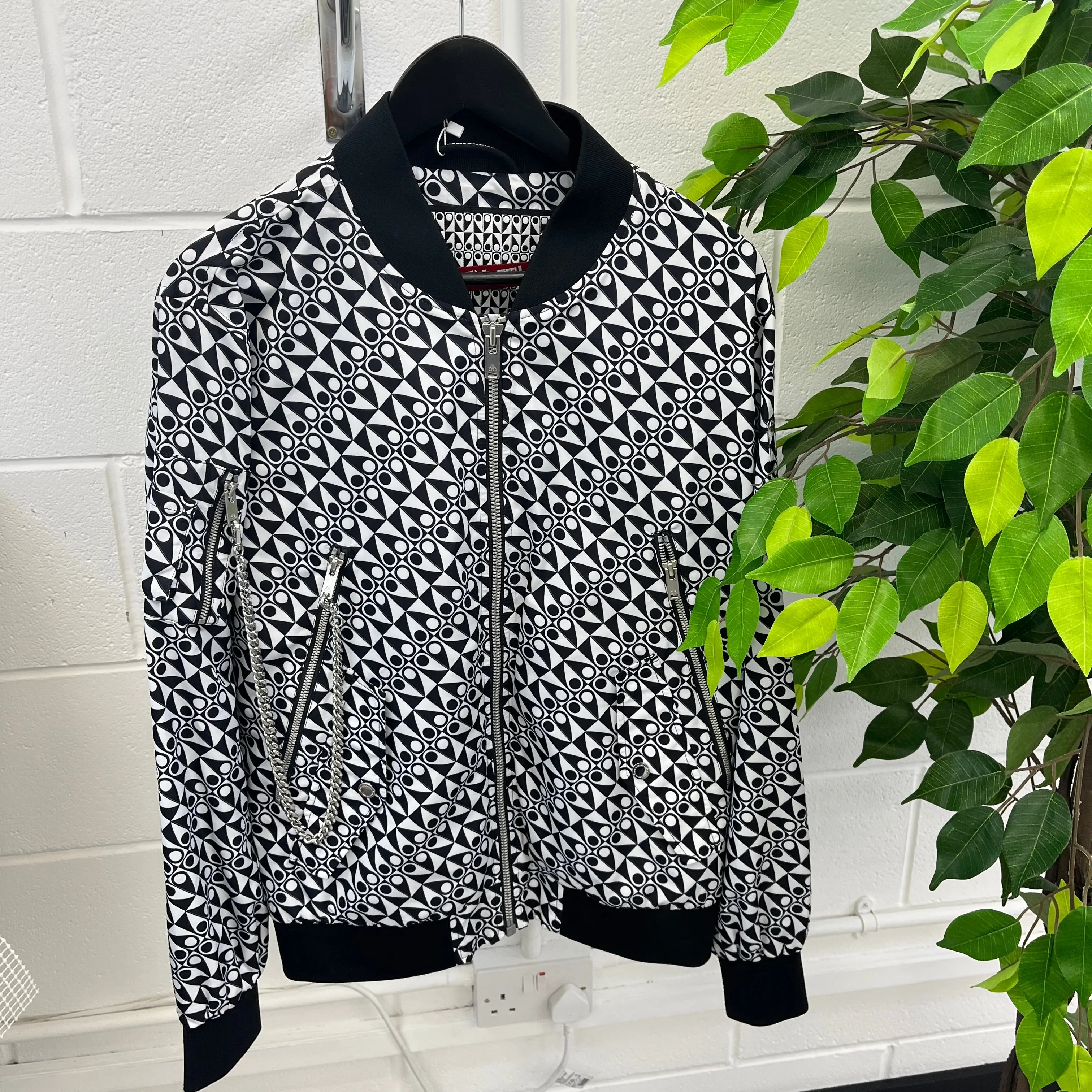 Women's Printed Light Jacket Black Size S